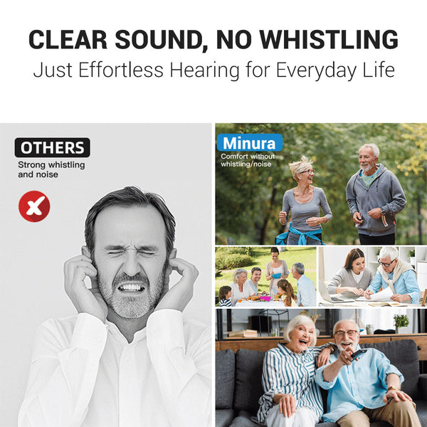 Minura: Discreet CIC Hearing Aid for Seniors - Rechargeable In-Ear Design - 16-Channel Noise Reduction & Clear Sound - No Smartphone Required