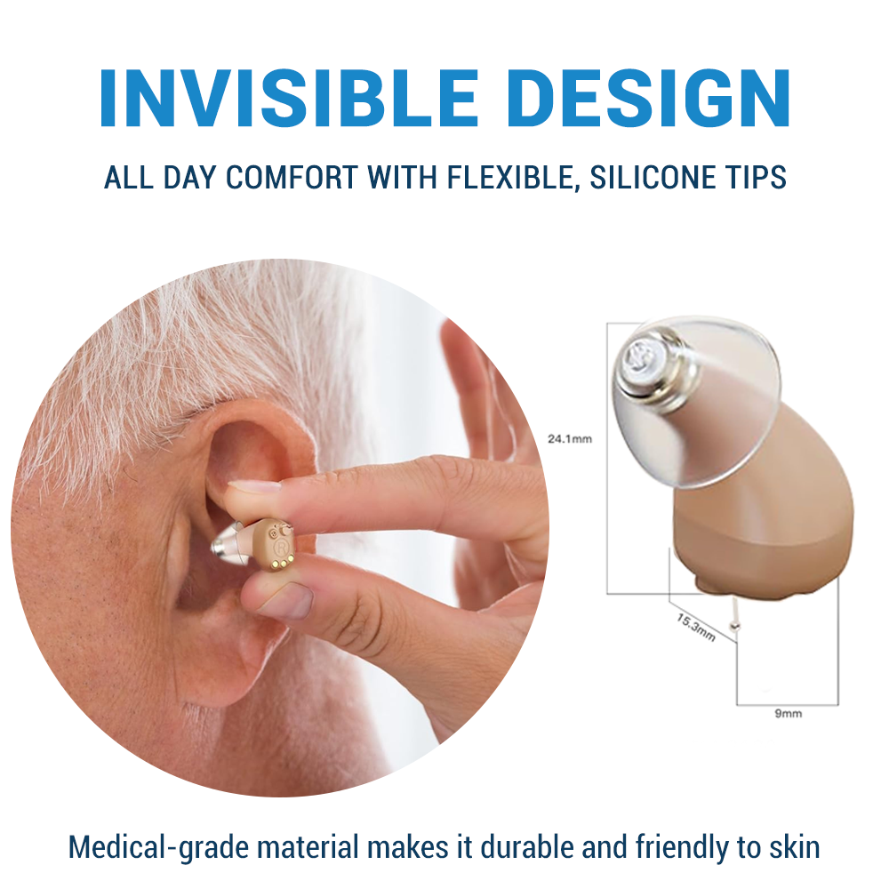 Minura Pro – CIC Rechargeable OTC Hearing Aids (App Controled)