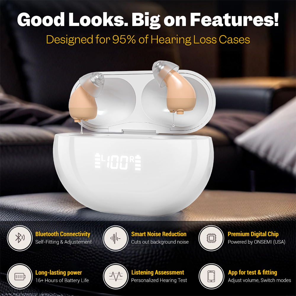 Minura Pro – CIC Rechargeable OTC Hearing Aids (App Controled)