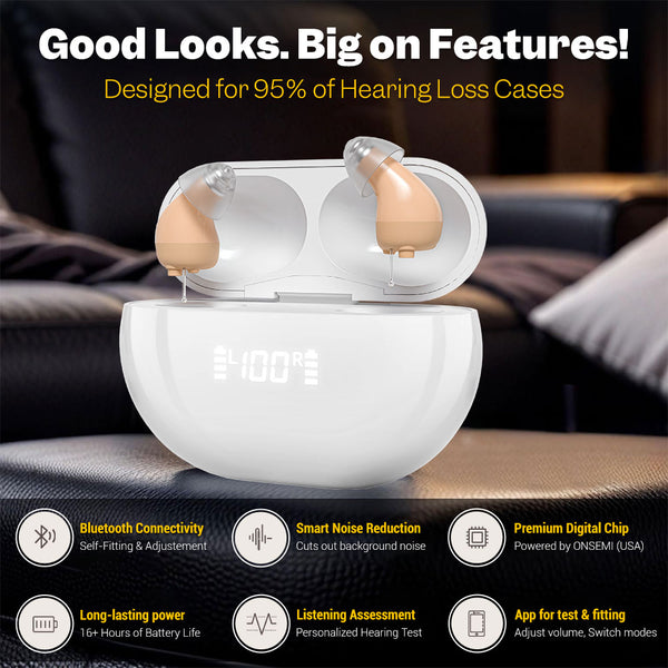 Minura Pro – Discreet Bluetooth Rechargeable Hearing Aids with App Control