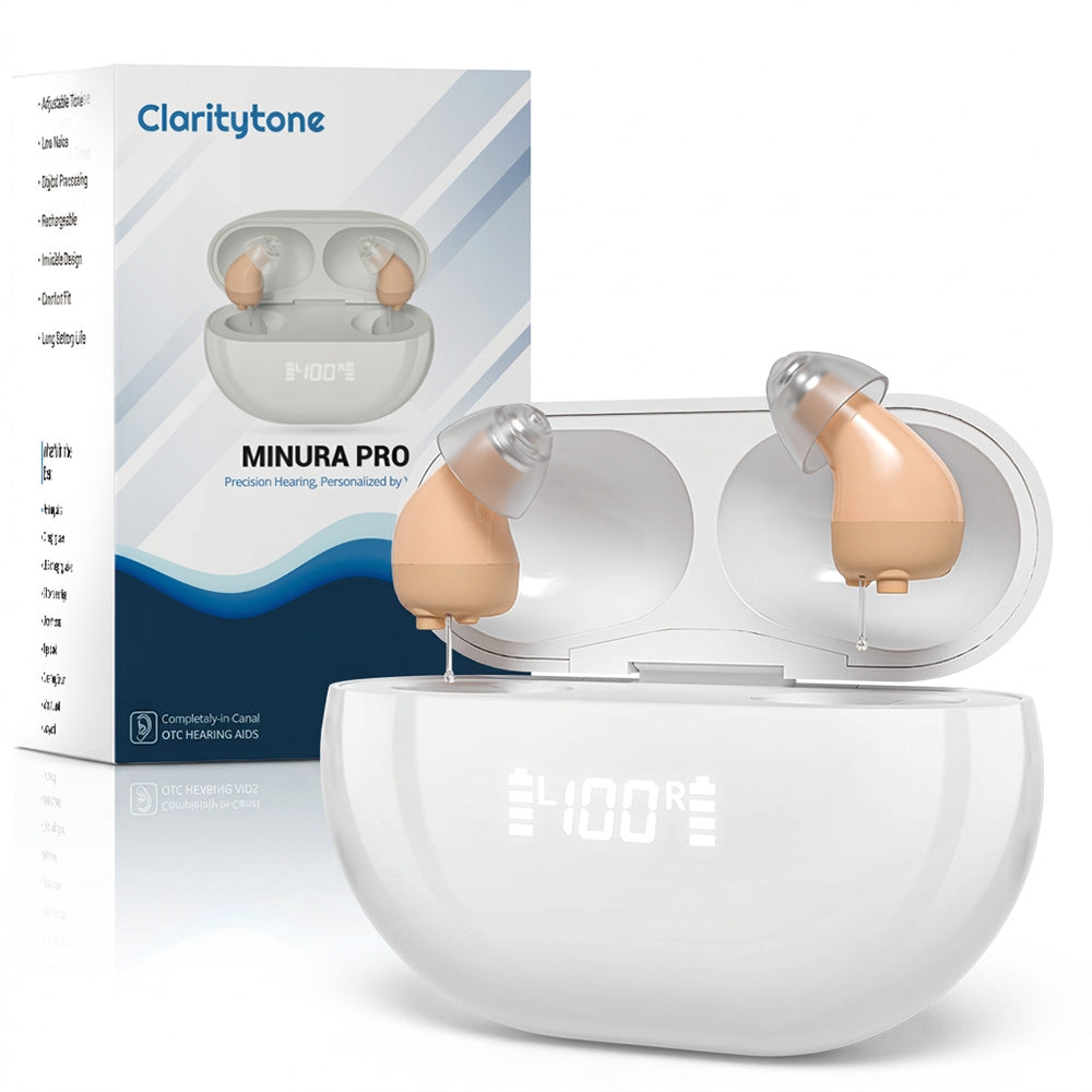 Minura Pro – Discreet Bluetooth Rechargeable Hearing Aids with App Control